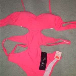 Brand new neon pink swimsuit